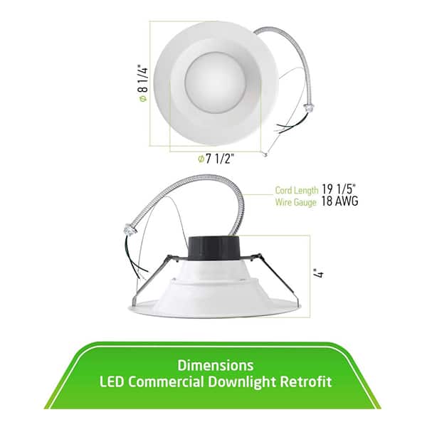6" Power & CCT Adjustable LED Commercial Downlight